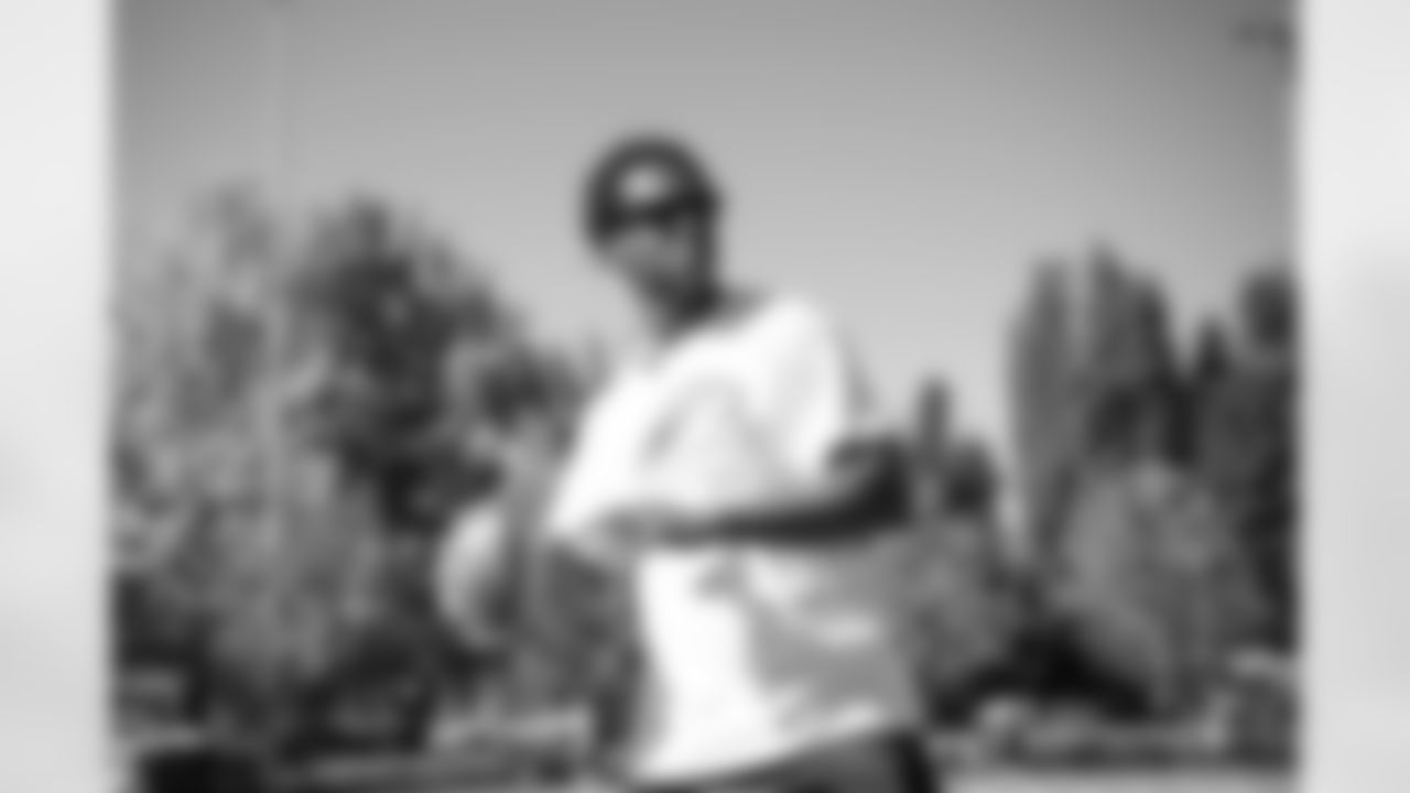 Seahawks quarterback Geno Smith held a youth football camp on July 13, 2023 at Nathan Hale High School in Seattle.