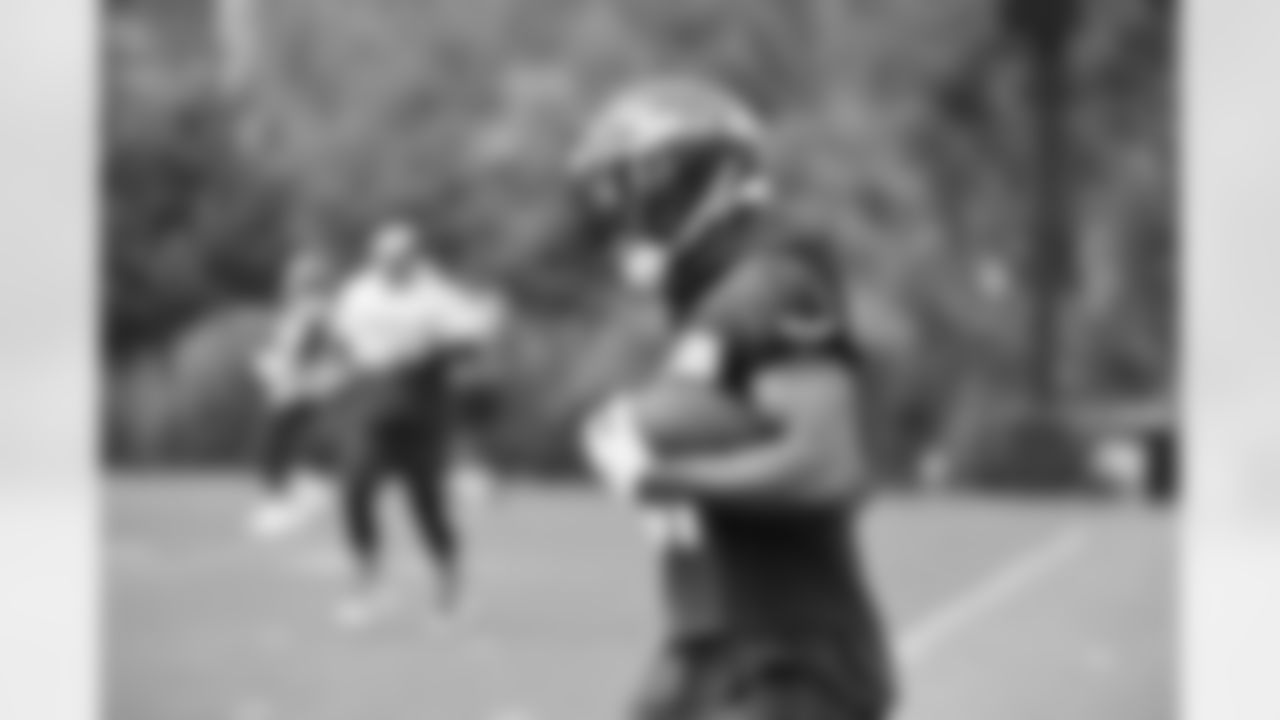 Seahawks players take the field for Training Camp public practice #15 on August 19, 2021.