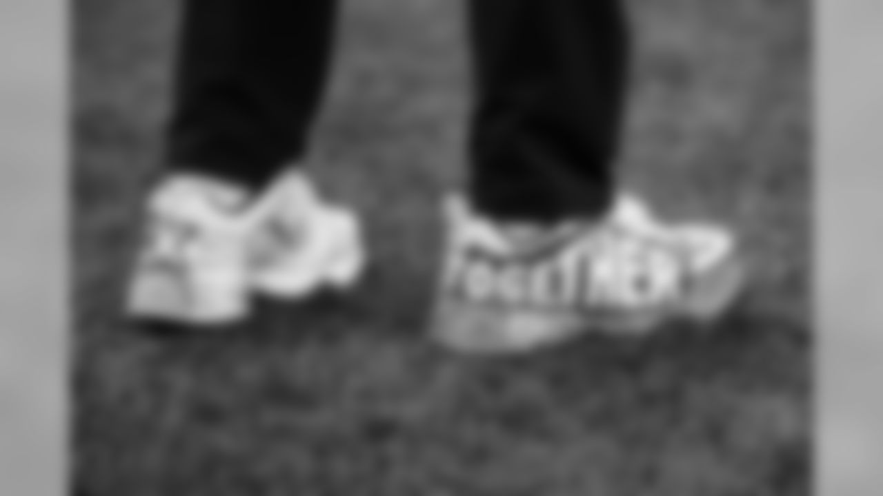 Seahawks head coach Pete Carroll sports custom Nike Air Monarchs as part of the "My Cause, My Cleats" initiative in which players (and coaches) wore custom shoes for their favorite charities.