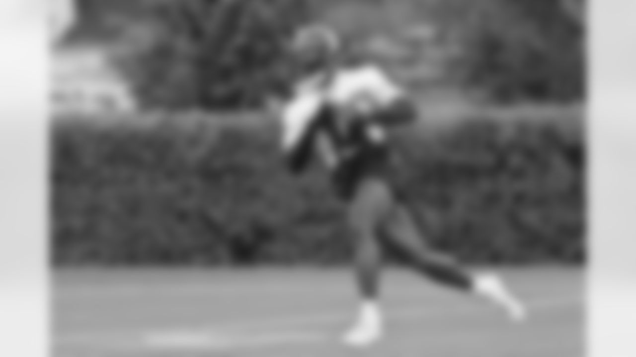 Seahawks players practice on August 31, 2021 at the Virginia Mason Athletic Center in Renton.