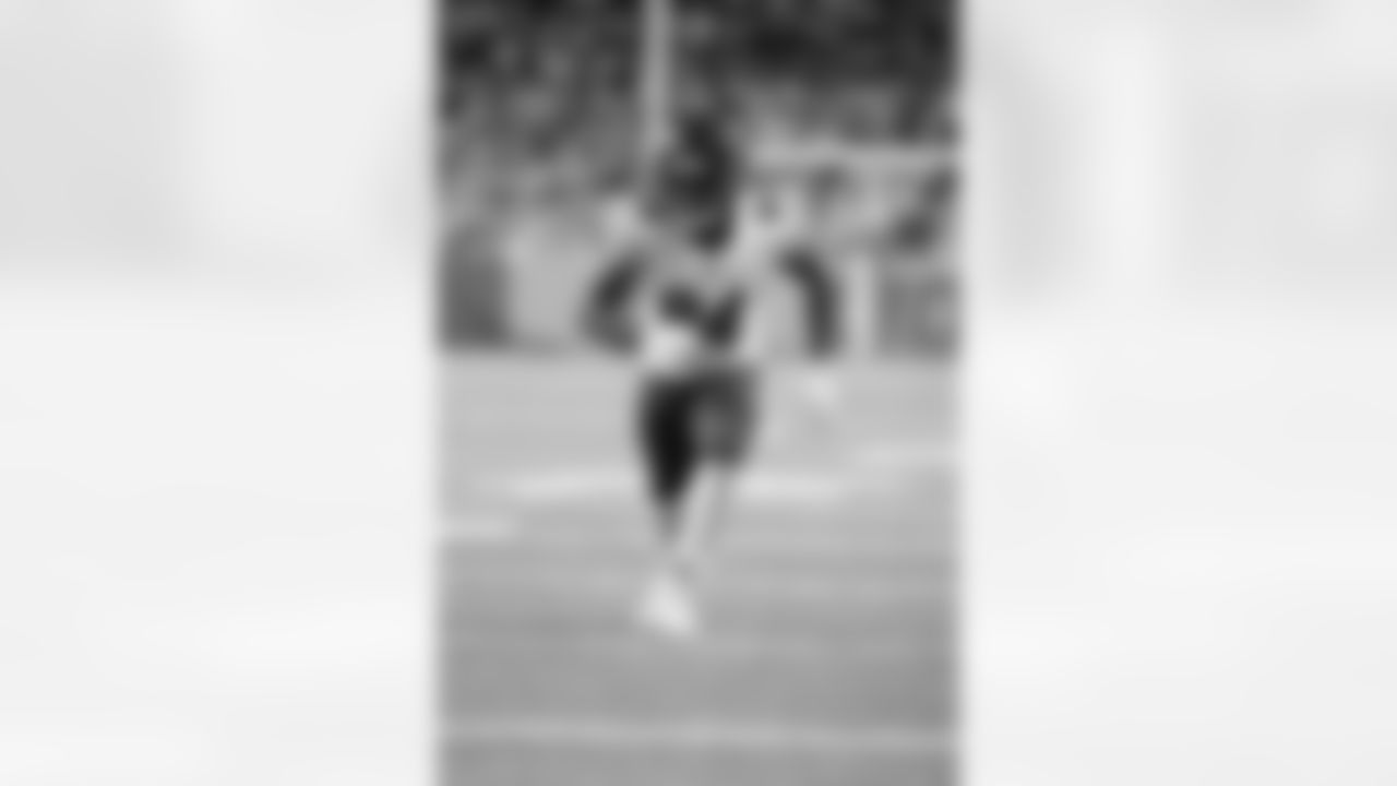 Chicago Bears wide receiver Marquise Goodwin (84) runs a route against the Detroit Lions during an NFL football game, Thursday, Nov. 25, 2021, in Detroit. (AP Photo/Rick Osentoski)