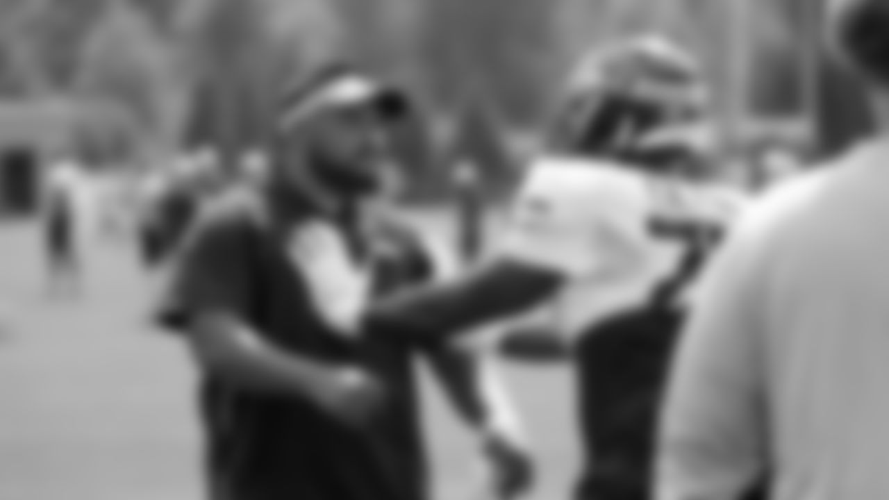 Seahawks players take the field for Training Camp practice #12 on August 12, 2021.