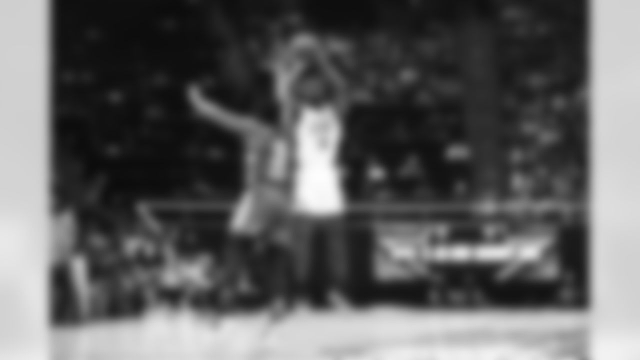 SALT LAKE CITY, UT - FEBRUARY 17: DK Metcalf #14 of Team Dwyane shoots the ball during Ruffles NBA All-Star Celebrity Game as part of 2023 NBA All Star Weekend on Friday, February 17, 2023 at the Jon M. Huntsman Center in Salt Lake City, Utah. NOTE TO USER: User expressly acknowledges and agrees that, by downloading and/or using this Photograph, user is consenting to the terms and conditions of the Getty Images License Agreement. Mandatory Copyright Notice: Copyright 2023 NBAE (Photo by Ned Dishman/NBAE via Getty Images)