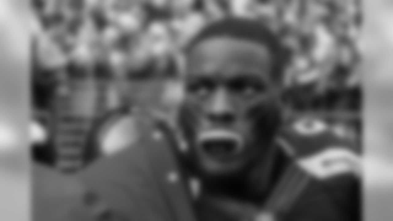 Defensive lineman Frank Clark gets focused before taking the field.