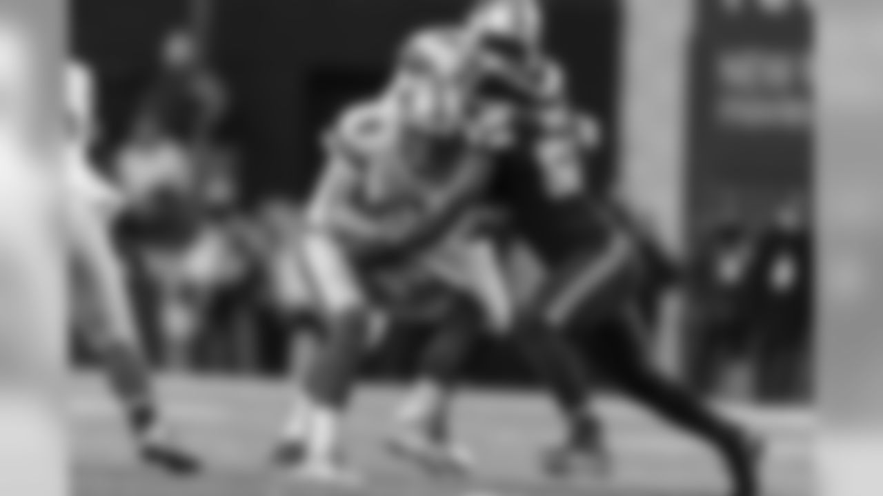 Seattle's Cliff Avril sacks Detroit quarterback Matthew Stafford just prior to the two-minute warning.