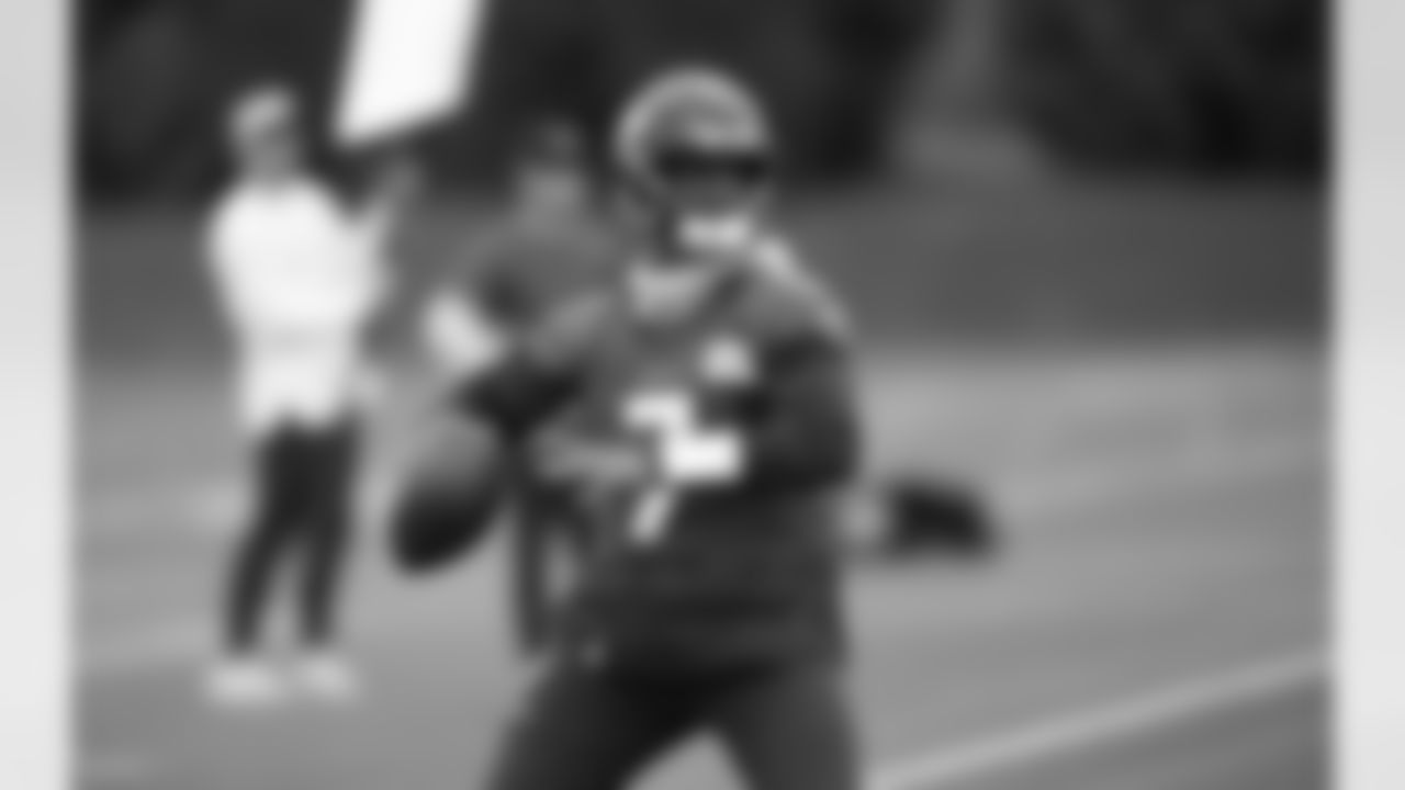 The Seahawks practice at the Virginia Mason Athletic Center in Renton on January 11, 2023.