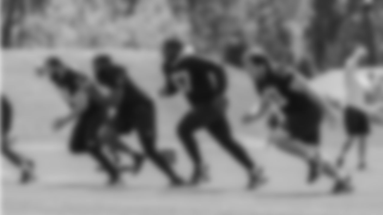 Seahawks players participate in the first OTA of the 2023 offseason on May 22 at the Virginia Mason Athletic Center in Renton, Wash.