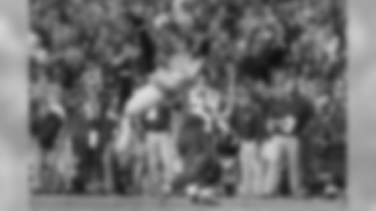 Seahawks tight end Jimmy Graham is upended and fumbles after looking for extra yards in the fourth quarter.