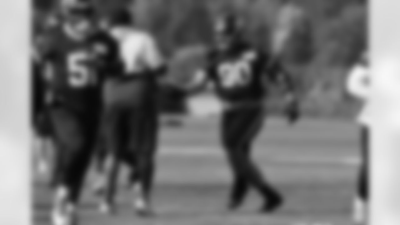 Seahawks players practice at the Virginia Mason Athletic Center on October 13, 2021.