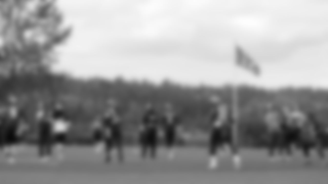 Seahawks players practice at Virginia Mason Athletic Center in Renton on September 15, 2021.