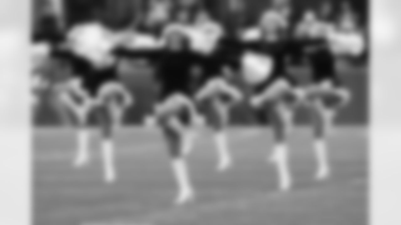 The Seattle Sea Gals cheerleaders in the pre-game show before the Tampa Bay Buccaneers against the Seattle Seahawks NFL football game, Sunday, Dec. 20, 2009, in Seattle. (AP Photo/Ted S. Warren)