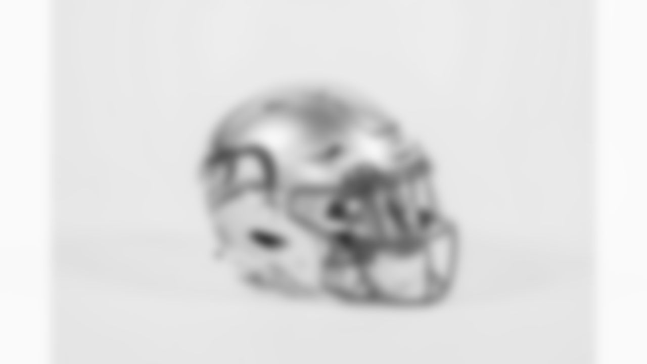 The iconic silver helmet is back. The team wore this helmet throughout the 70s, 80s, and 90s. The new helmet captures the throwback look while maintaing the innovative technology of a modern NFL helmet.