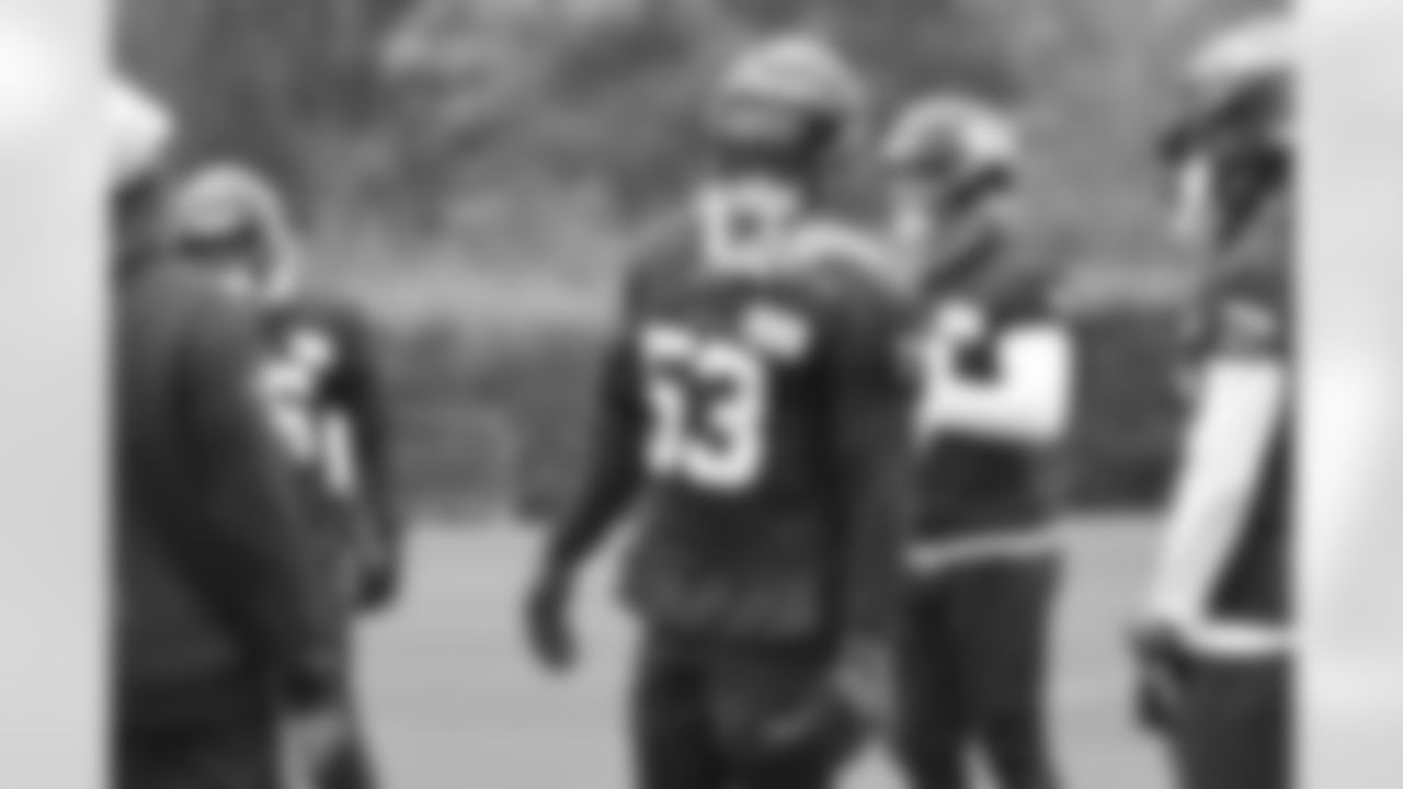 Seahawks players practice at the Virginia Mason Athletic Center in Renton on October 5, 2022.