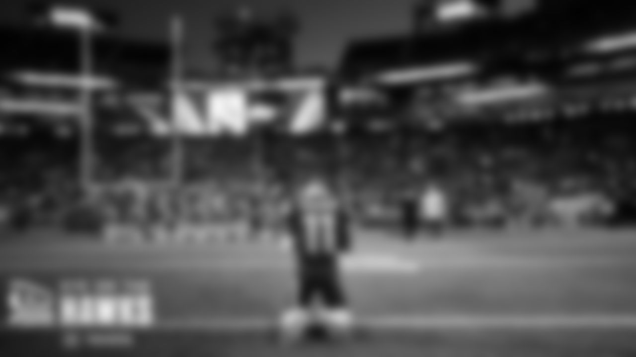 Marquise Goodwin stopped to pray on his way to the locker room after the game.