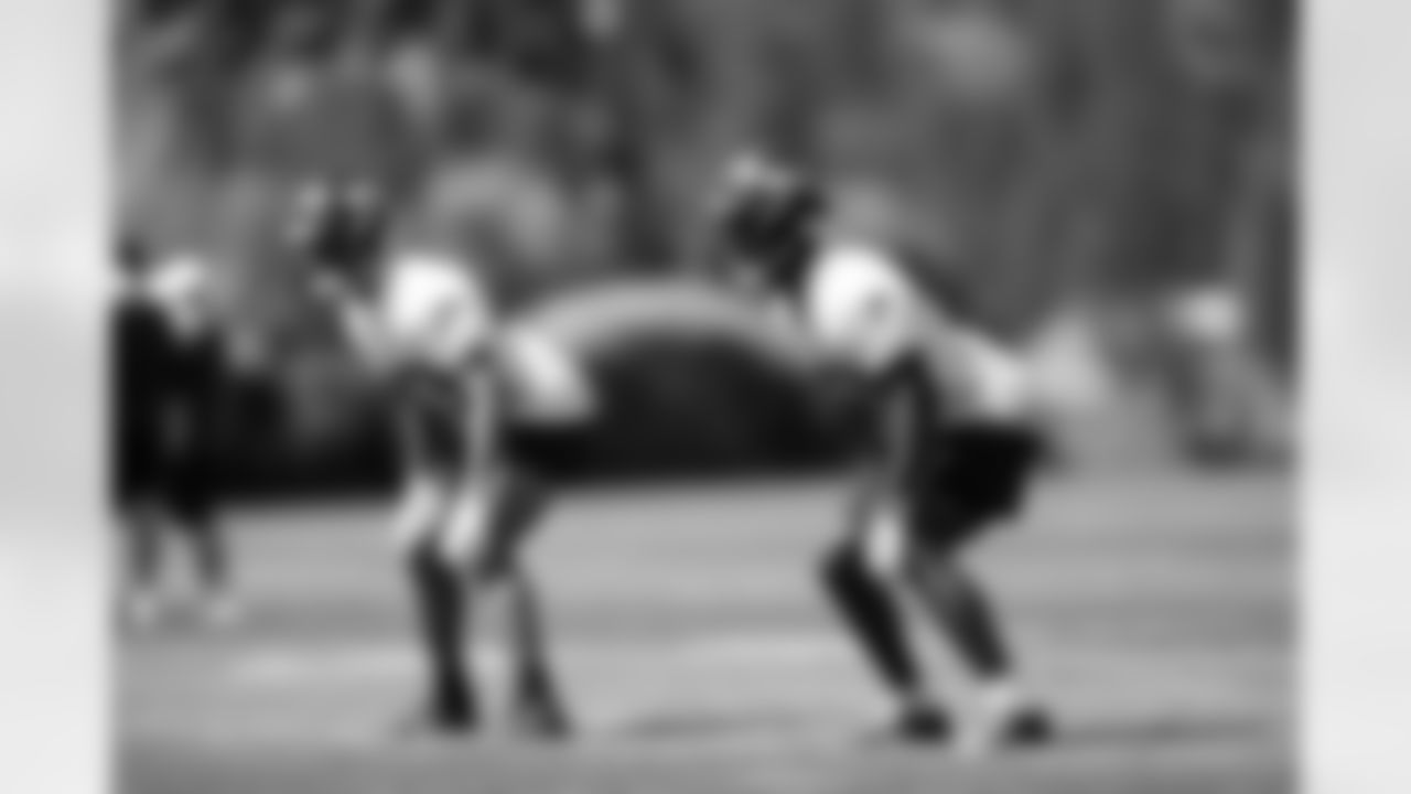 Seahawks rookies take part in day two of rookie minicamp at the Virginia Mason Athletic Center in Renton, Wash. on May 13, 2023.
