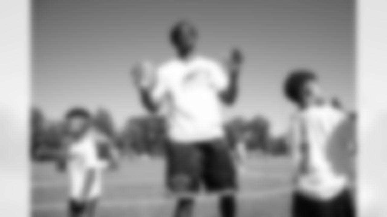Seahawks quarterback Geno Smith held a youth football camp on July 13, 2023 at Nathan Hale High School in Seattle.