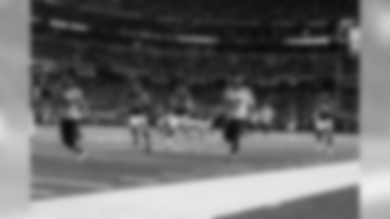 Seattle Seahawks wide receiver Devin Hester returns a punt down the sidelines against the Atlanta Falcons during a game on January 14, 2017. The Falcons defeated the Seahawks 36-20.
