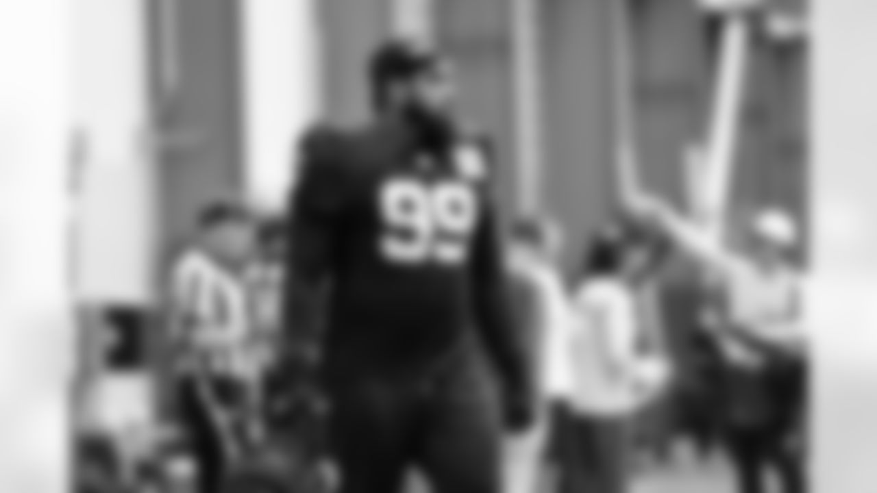 Seahawks nose tackle Carl Davis Jr. (99) at practice at the Virginia Mason Athletic Center in Renton, Wash. on Sept. 28, 2023.