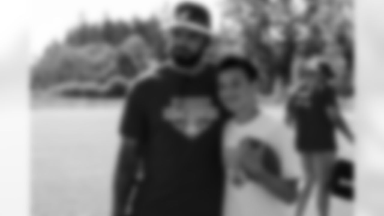 Seahawks right tackle Abraham Lucas hosted the first annual League Advantage Youth Football Camp on Wednesday, June 28, 2023 at Archbishop Murphy High School in Everett, WA.