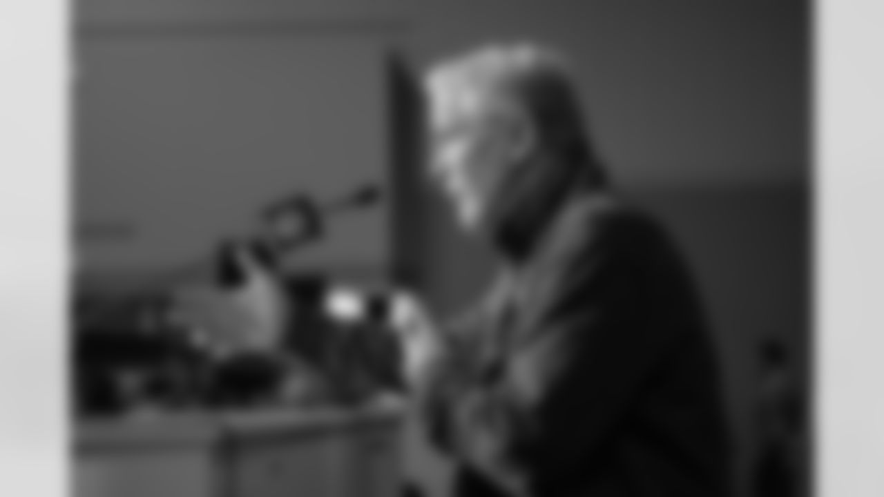 Seahawks head coach Pete Carroll meets with media at the NFL Combine in Indianapolis on March 2, 2022.