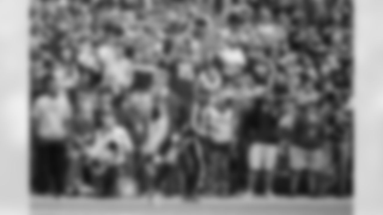 Seattle's Jermaine Kearse leaps high for a pass on the sideline that was knocked away as he tried to come down with it.