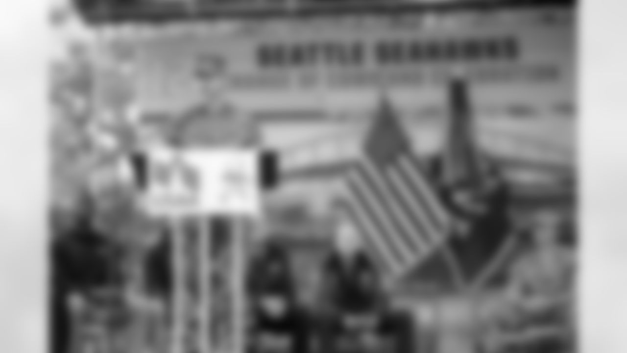 Seahawks at the Change of Command event on September 26, 2023.