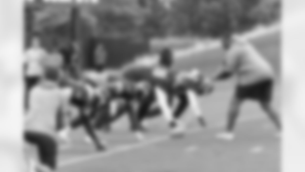 Seahawks players practice on August 31, 2021 at the Virginia Mason Athletic Center in Renton.
