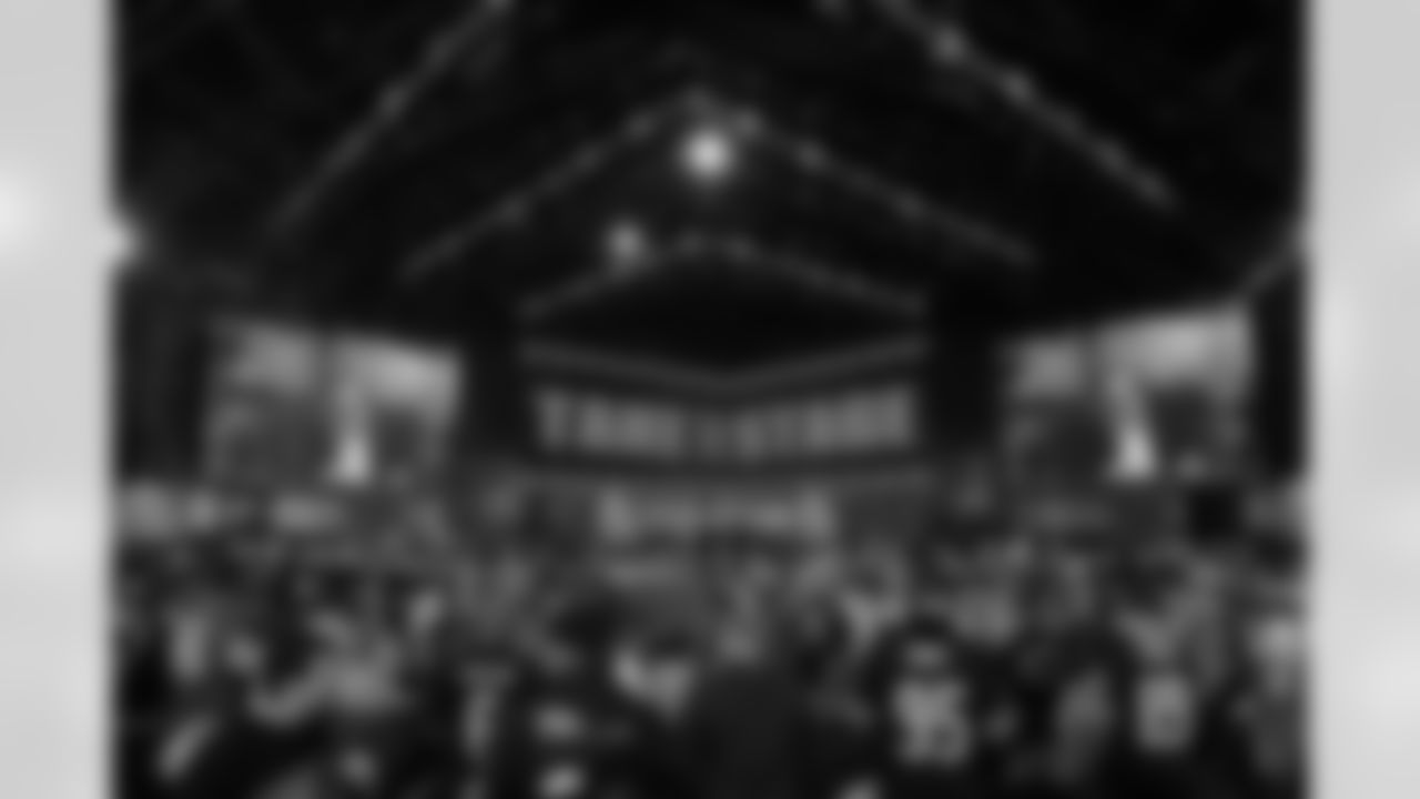 A general view of the stage during the 2021 NFL Draft on Friday, April 30, 2021 in Cleveland, Ohio. (Ben Liebenberg/NFL)