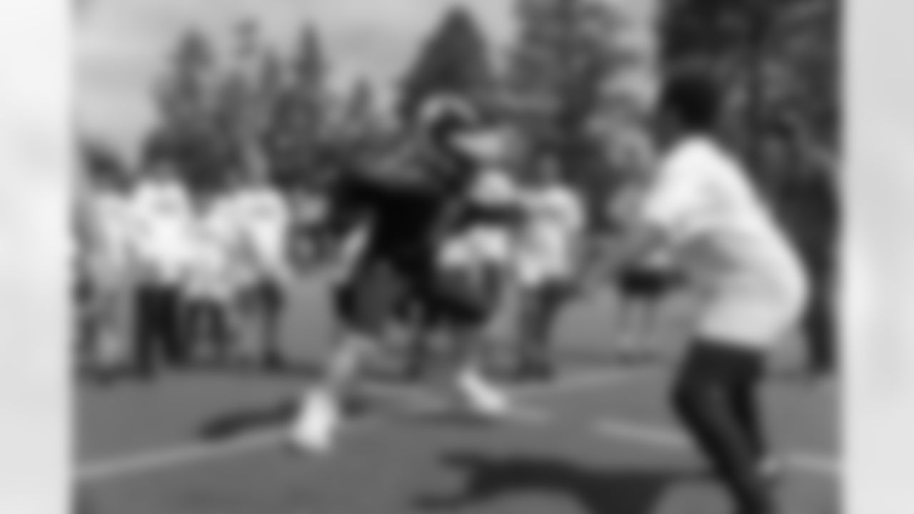 The Seahawks and NFL FLAG host a youth football and cheer camp at the Bremerton Naval Base on July 9, 2022.