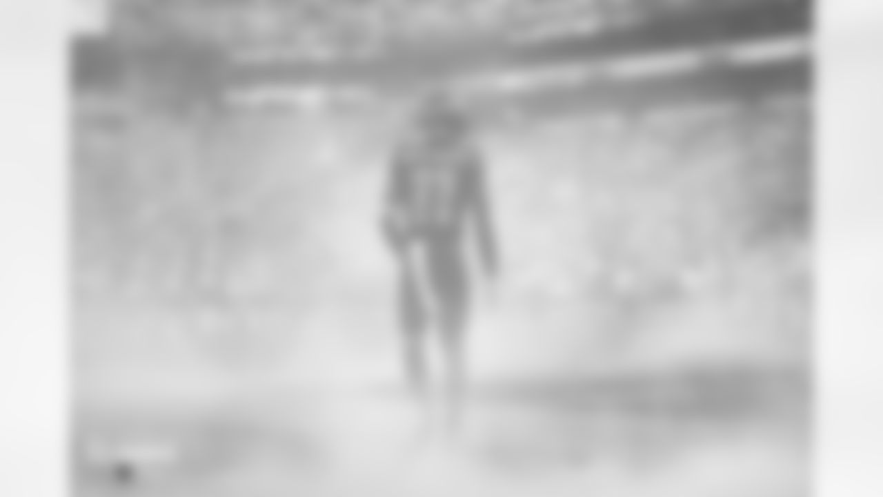Seahawks wide receiver Jaxon Smith-Njigba (11) runs out of the tunnel at Lumen Field for the first time ahead of his preseason debut.