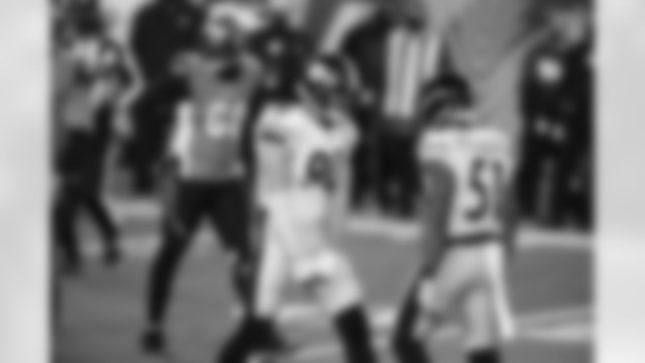 Pittsburgh Steelers linebacker T.J. Watt (90) and Pittsburgh Steelers linebacker Avery Williamson (51) during a regular season game between the Pittsburgh Steelers and the Cincinnati Bengals, Monday, Dec. 21, 2020 in Cincinnati, OH. (Jay LaPrete / Pittsburgh Steelers)