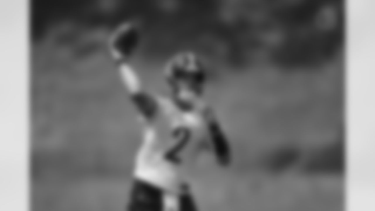 Pittsburgh Steelers quarterback Mason Rudolph (2) trains at Saint Vincent College during the 2023 Steelers Training Camp on Friday, July 28, 2023 in Latrobe, PA. (Karl Roser / Pittsburgh Steelers)