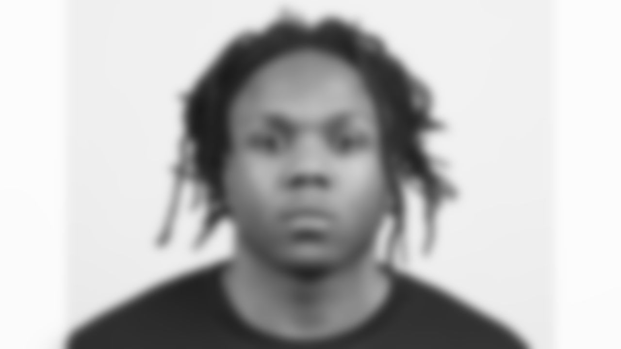 Maryland running back Anthony McFarland Jr. poses for a headshot during the 2020 NFL Scouting Combine, Tuesday, Feb. 25, 2020 in Indianapolis. (Ben Liebenberg via AP)