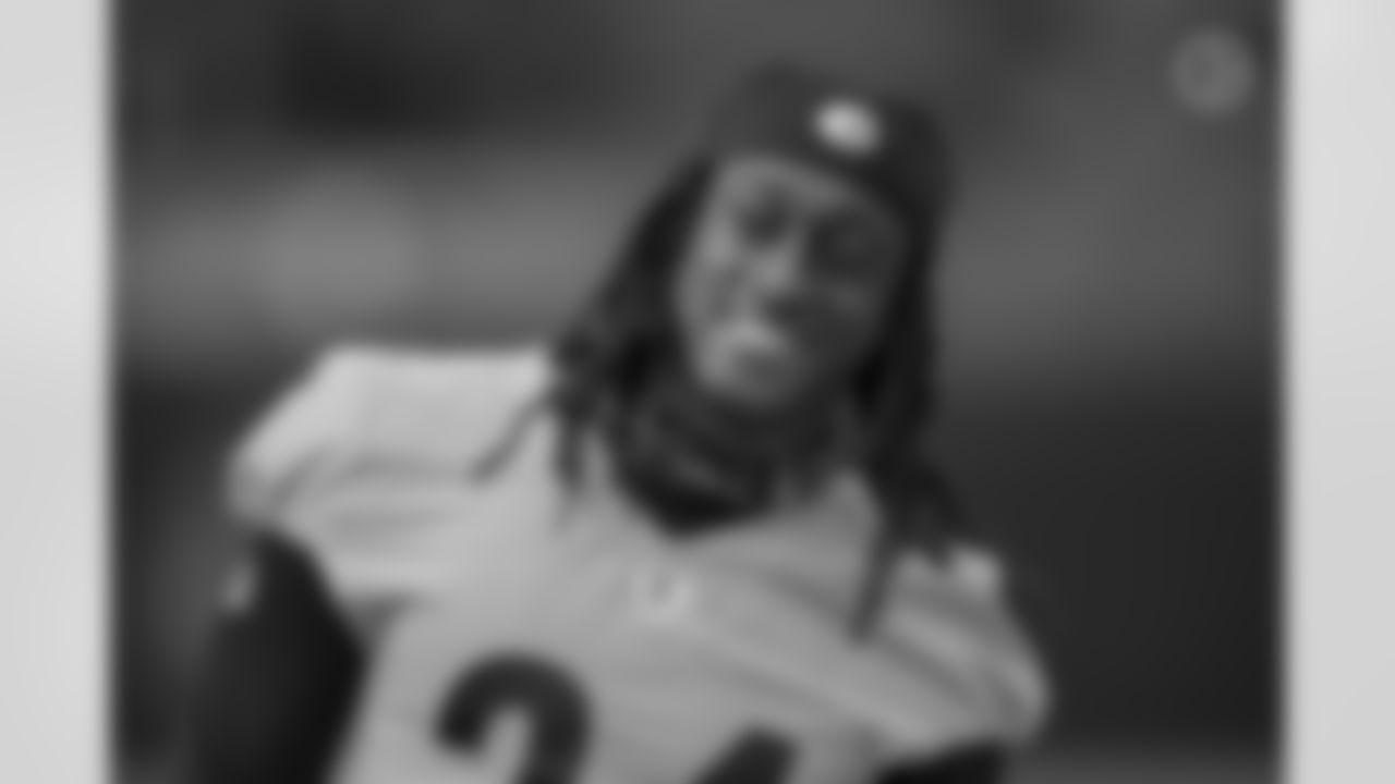 Pittsburgh Steelers safety Terrell Edmunds (34) practices at the UPMC Rooney Sports Complex preparing for a Week 4 matchup against the Tennessee Titans, Wednesday, Sept. 30, 2020 in Pittsburgh, PA. (Karl Roser / Pittsburgh Steelers)