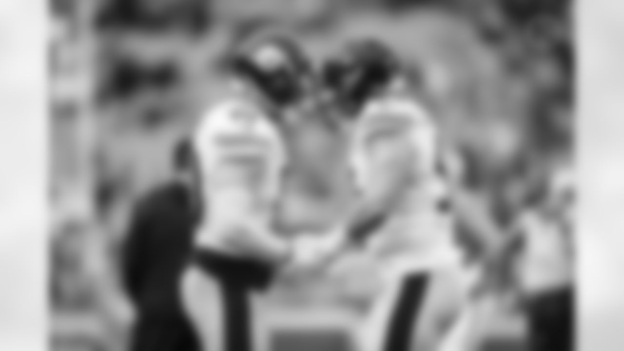 Pittsburgh Steelers linebacker T.J. Watt (90) and Pittsburgh Steelers linebacker Alex Highsmith (56) during a regular season game between the Pittsburgh Steelers and the Kansas City Chiefs, Monday, Dec. 26, 2022 in Kansas City, MO. (Karl Roser / Pittsburgh Steelers)