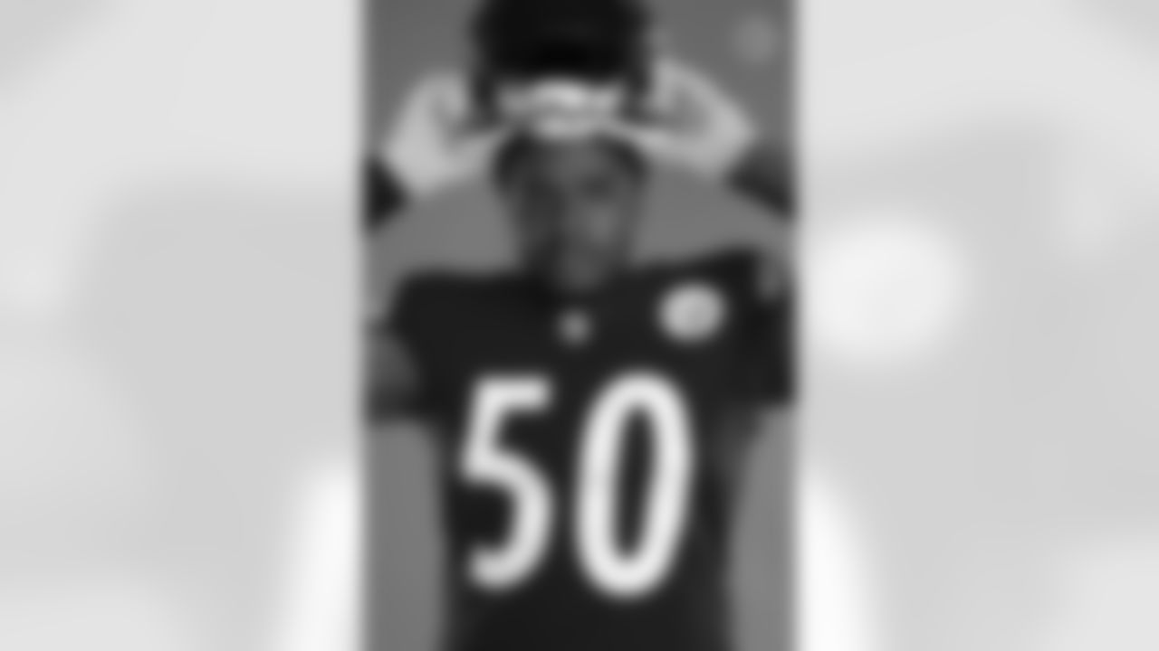 Pittsburgh Steelers linebacker Jamar Watson (50) poses for a photo during the Steelers 2021 media day, Saturday, July 24, 2021 in Pittsburgh, PA. (Caitlyn Epes / Pittsburgh Steelers)