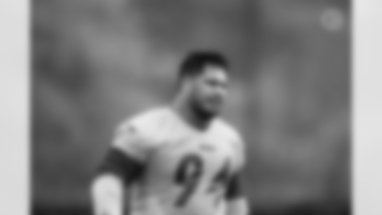 Pittsburgh Steelers defensive end Tyson Alualu (94) during practice at the UPMC Rooney Sports Complex preparing for a Week 2 matchup against the Las Vegas Raiders, Thursday, Sept. 16, 2021 in Pittsburgh, PA. (Karl Roser / Pittsburgh Steelers)