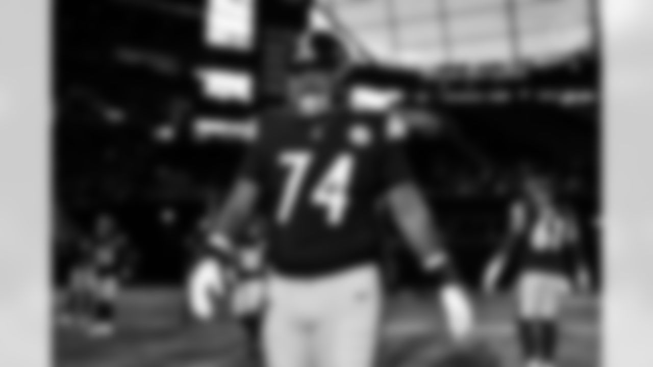Pittsburgh Steelers offensive lineman Spencer Anderson (74) during a preseason game between the Pittsburgh Steelers and the Atlanta Falcons, Thursday, Aug. 24, 2023 in Atlanta, GA. (Kyle Hess / Pittsburgh Steelers)