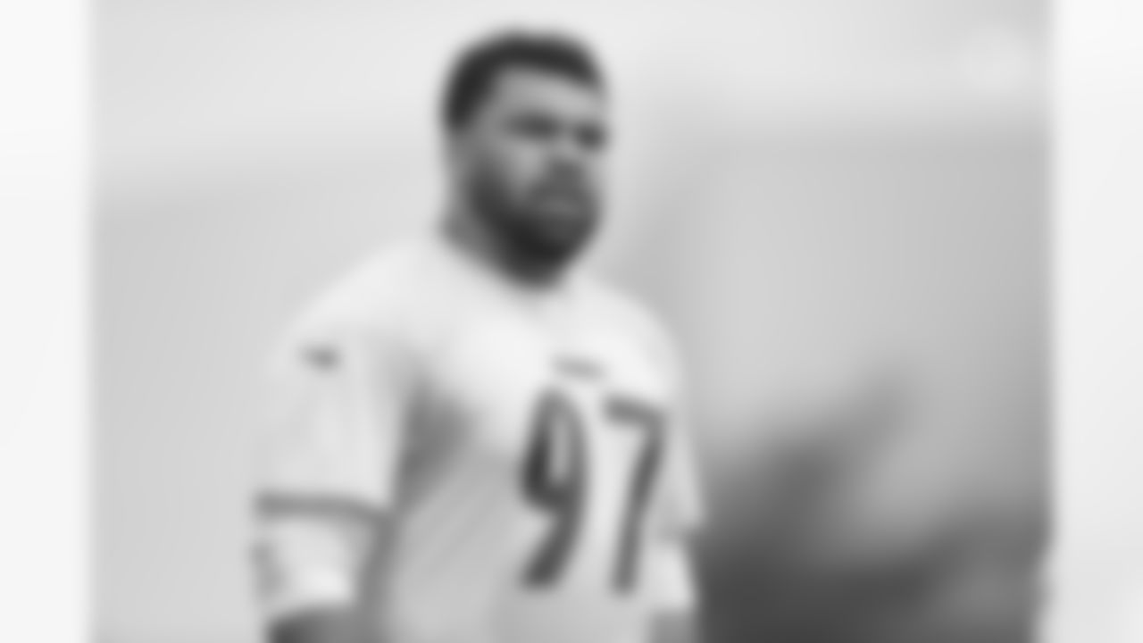 Pittsburgh Steelers defensive tackle Cameron Heyward (97) participates in the Organized Team Activities (OTAs), Wednesday June 9, 2021 at the UPMC Rooney Sports Complex. (Karl Roser / Pittsburgh Steelers)
