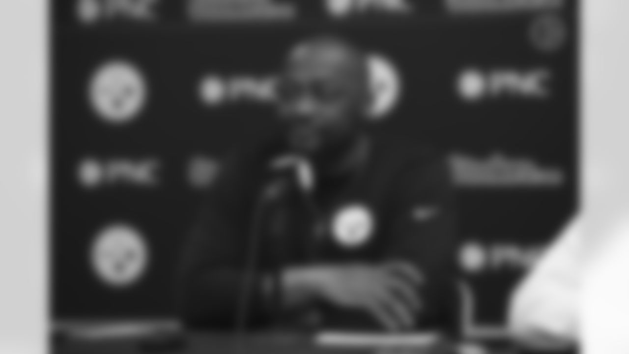 Pittsburgh Steelers Head Coach Mike Tomlin and Pittsburgh Steelers General Manager Kevin Colbert speak at a press conference following the 2022 NFL Draft at the UPMC Rooney Sports Complex, Saturday, April 30, 2022 in Pittsburgh, PA. (Caitlyn Epes / Pittsburgh Steelers)