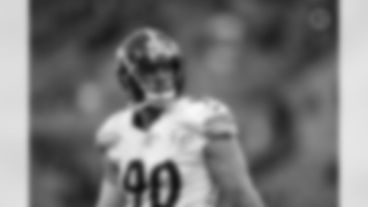 Pittsburgh Steelers linebacker T.J. Watt (90) during a regular season game between the Pittsburgh Steelers and the Baltimore Ravens, Sunday, Nov. 1, 2020 in Baltimore, MD. (Karl Roser / Pittsburgh Steelers)