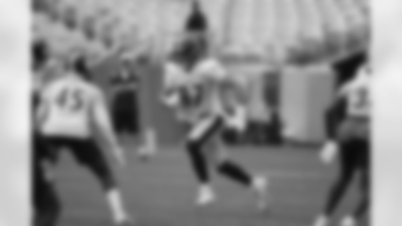 Pittsburgh Steelers tight end Kevin Rader (87) trains at Heinz Field during the 2021 Steelers Camp, Thursday, July 29, 2021 in Pittsburgh, PA. (Karl Roser / Pittsburgh Steelers)