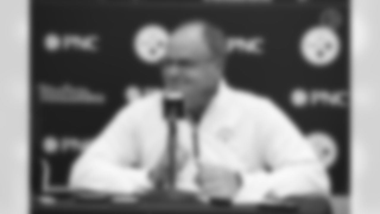 Pittsburgh Steelers Head Coach Mike Tomlin and Pittsburgh Steelers General Manager Kevin Colbert speak at a press conference following the 2022 NFL Draft at the UPMC Rooney Sports Complex, Saturday, April 30, 2022 in Pittsburgh, PA. (Caitlyn Epes / Pittsburgh Steelers)