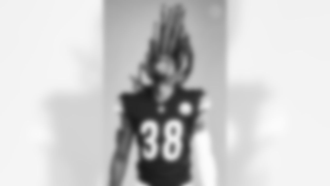 Pittsburgh Steelers defensive back Stephen Denmark (38) poses for a photo during the Steelers 2021 media day, Saturday, July 24, 2021 in Pittsburgh, PA. (Caitlyn Epes / Pittsburgh Steelers)