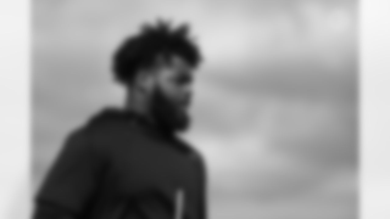 Pittsburgh Steelers offensive lineman Chukwuma Okorafor (76) travels to Buffalo for the Week 5 regular season matchup against the Buffalo Bills, Saturday, Oct. 8, 2022. (Karl Roser / Pittsburgh Steelers)