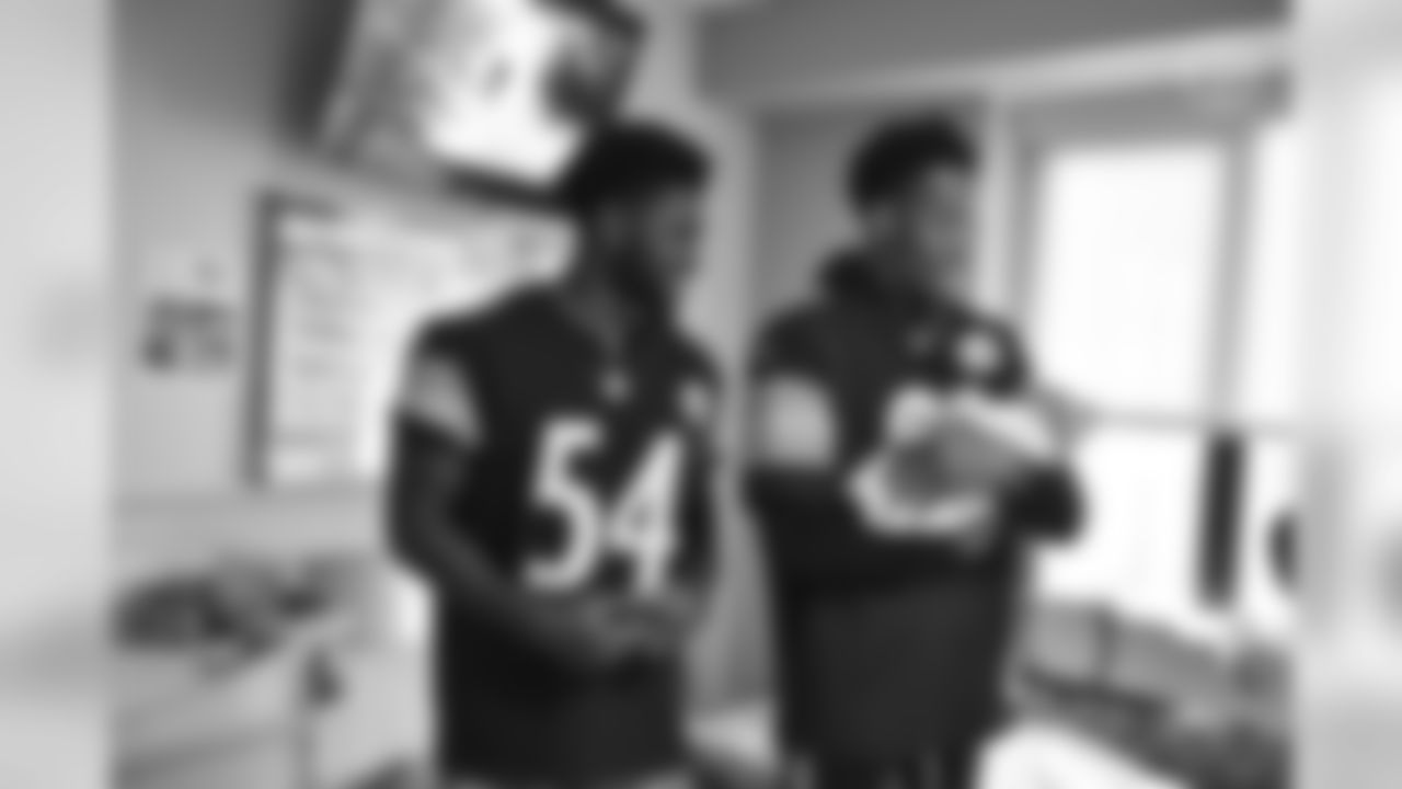 Steelers' rookies visit UPMC Magee-Womens Hospital welcoming the newest Steelers fans.