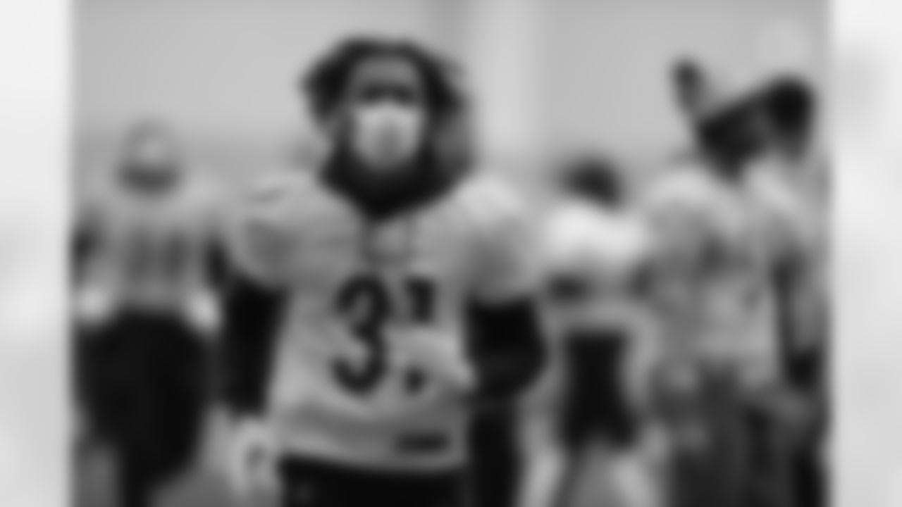 Pittsburgh Steelers cornerback Justin Layne (31) during practice at the UPMC Rooney Sports Complex preparing for a Week 16 matchup against the Kansas City Chiefs, Wednesday, Dec. 22, 2021 in Pittsburgh, PA. (Karl Roser / Pittsburgh Steelers)