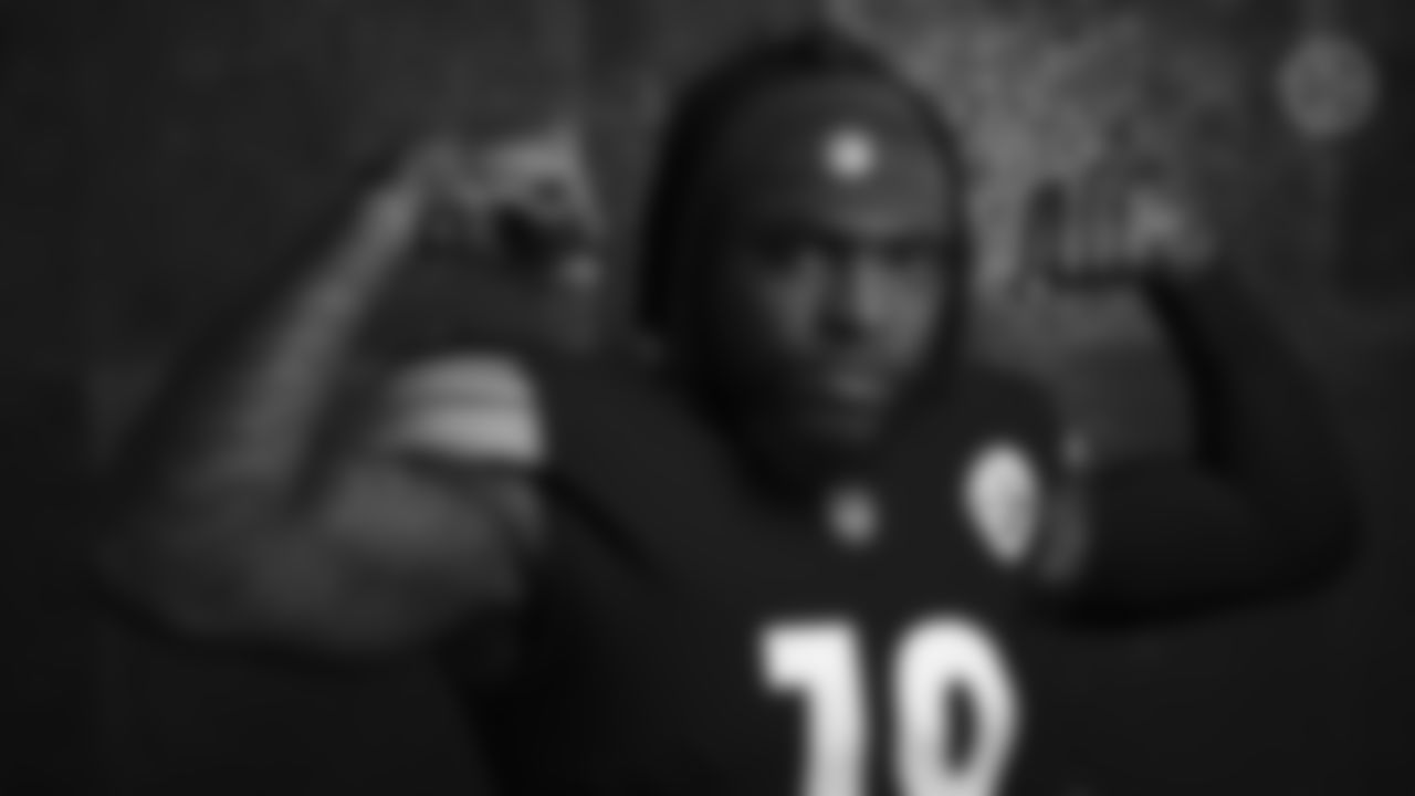 Pittsburgh Steelers wide receiver Diontae Johnson (18) poses for a photo during the Steelers 2021 media day, Friday, July 23, 2021 in Pittsburgh, PA. (Karl Roser / Pittsburgh Steelers)