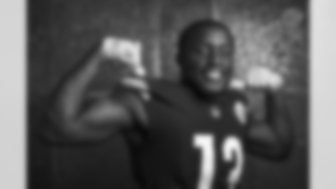 Pittsburgh Steelers wide receiver James Washington (13) poses for a photo during the Steelers 2021 media day, Friday, July 23, 2021 in Pittsburgh, PA. (Karl Roser / Pittsburgh Steelers)