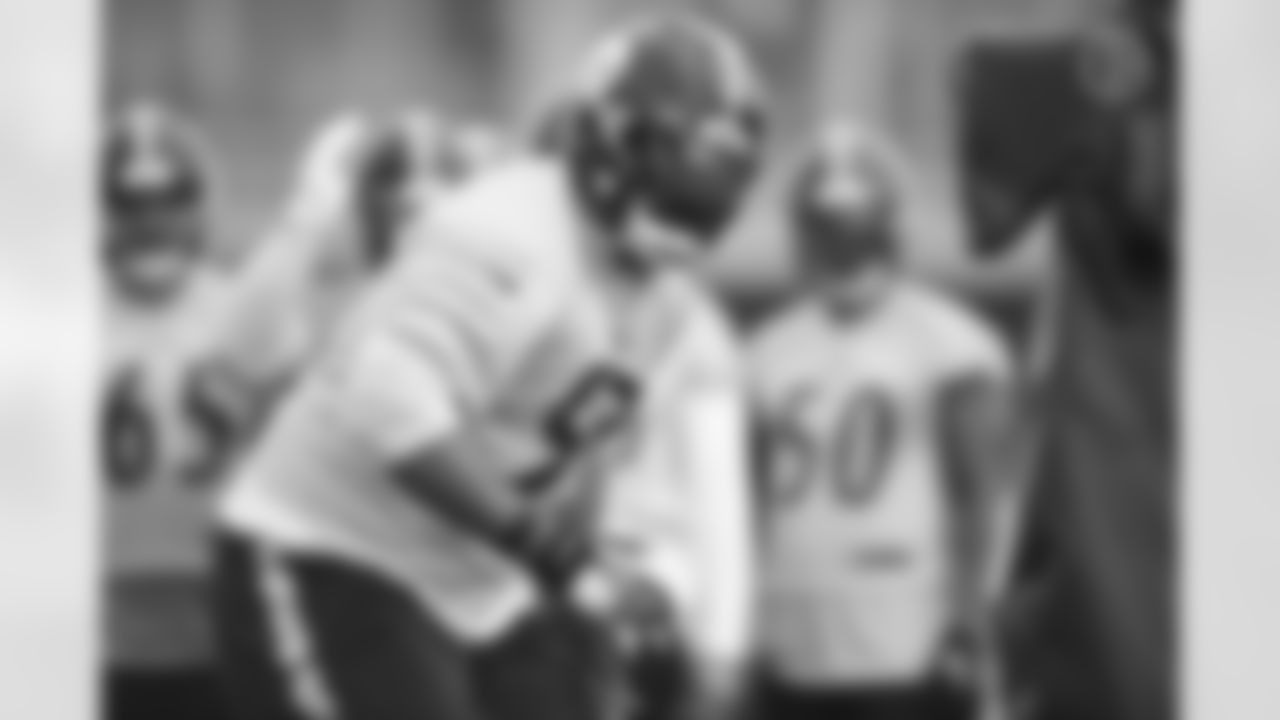 Pittsburgh Steelers defensive tackle Cameron Heyward (97) participates in the Organized Team Activities (OTAs), Wednesday June 9, 2021 at the UPMC Rooney Sports Complex. (Karl Roser / Pittsburgh Steelers)